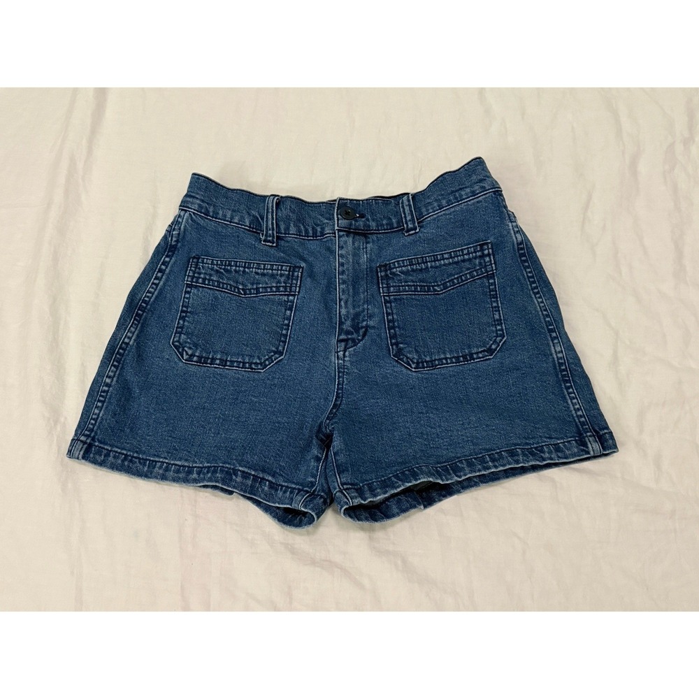 Madewell Shorts Womens 28 Blue Perfect Hemmed Stretch Front Pockets Preowned